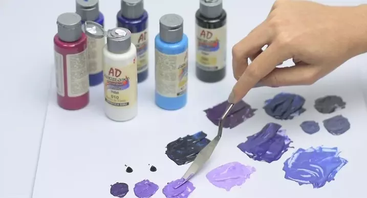 Наглядно о том, как сделать идеальный фиолетовый цвет и его оттенки при смешивании красок